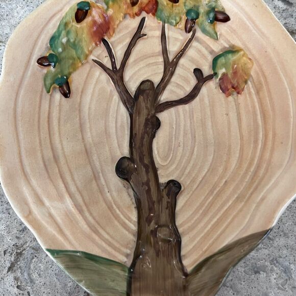 Carlton Ware Day Oak Tree Decorative‎ Dish Made In England Vintage Art Deco - Picture 6 of 7